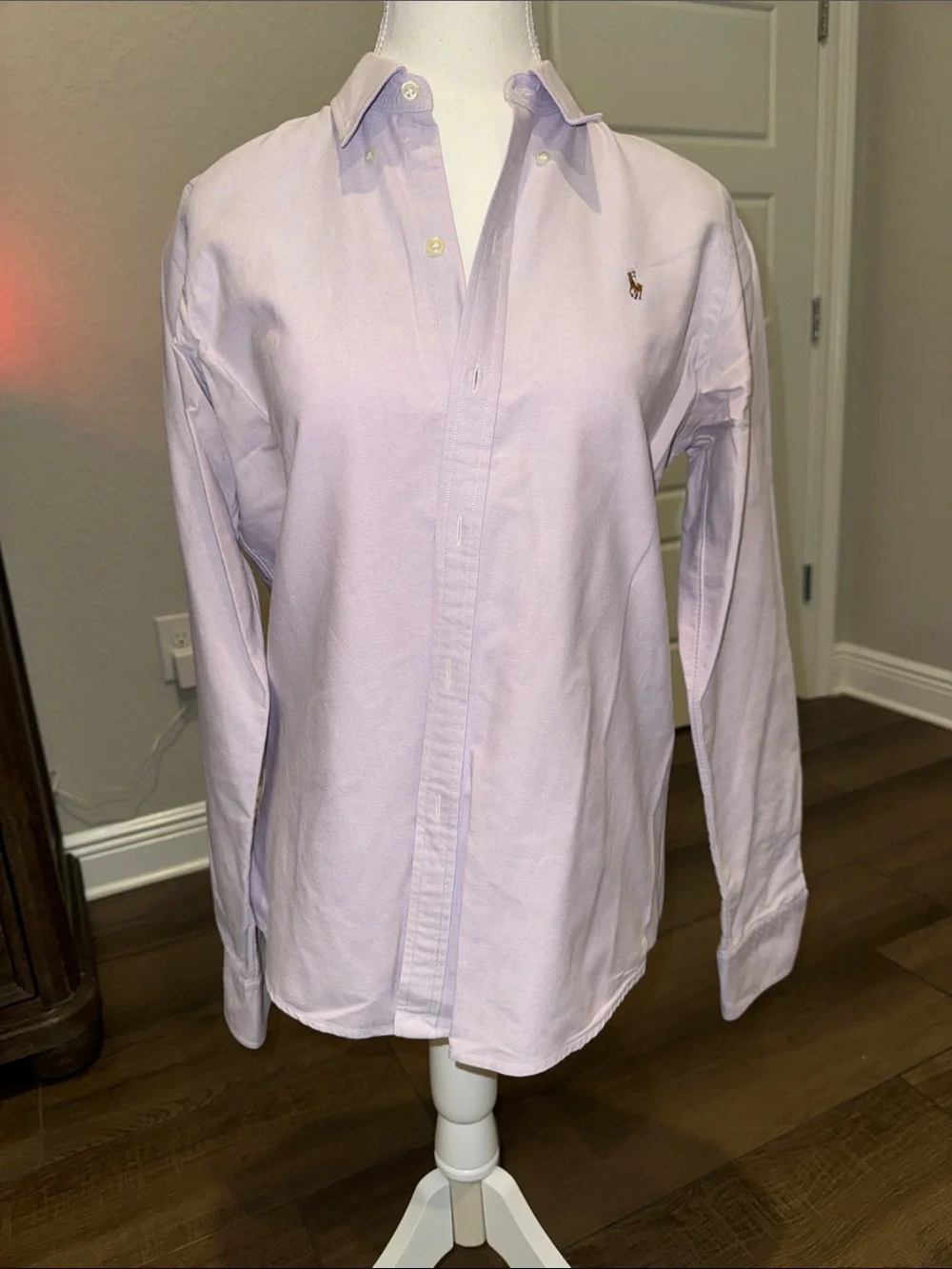 Ralph Lauren women’s purple Light Lavender Button-Down slim fit oxford Shirt - Picture 1 of 4